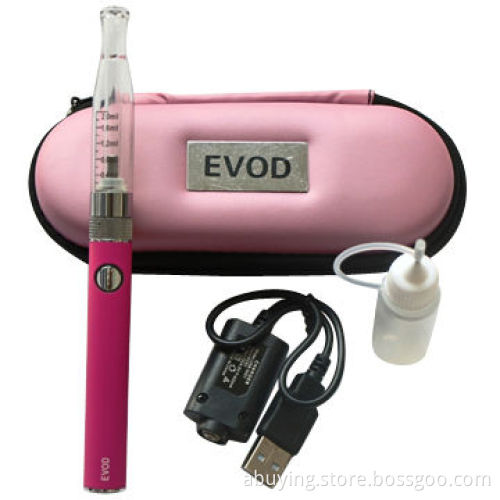 Rechargeable Ego Electronic Cigarette Evod Battery, No Wick Atomizer, with Zipper Case